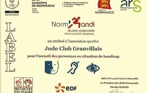 LABEL Norm Handi attribué au Judo Club Granvillais