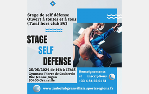 STAGE SELF DEFENSE 25/05/2024