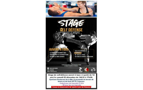 03/12/2022   Stage Self-Défense